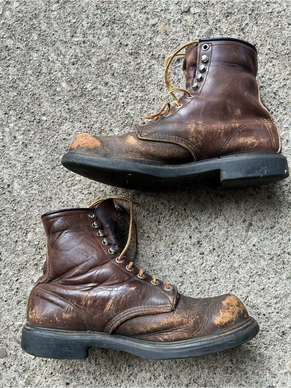 Red wing Men's Brown Leather Lace-Up Work Boots Sz 10 C